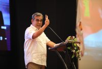 Sekjen Partai Gerindra Ahmad Muzani menghdiri konsolidasi akbar DPD Gerindra Nusa Tenggara Barat (NTB). (Dok. Tim Media Gerindra)