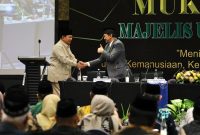 Calon presiden nomor urut 2 Prabowo Subianto, menghadiri Musyawarah Kerja Nasional Majelis Ulama Indonesia (MUI) ke-III di Jakarta. (Dok. Tim Media Prabowo)

